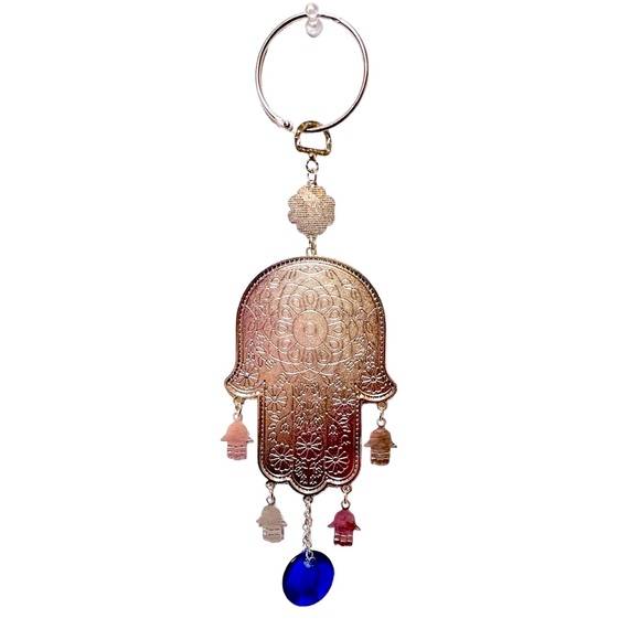 Floral Hand With Protective Eye Hanging Decor - Picture 3 of 3